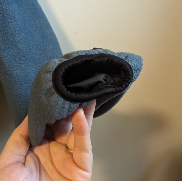 Vintage Columbia Fleece Zip Up Sweatshirt Teal and Purple women's size large - Picture 7 of 7